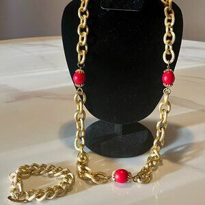 Vintage Leru Necklace & Bracelet Set